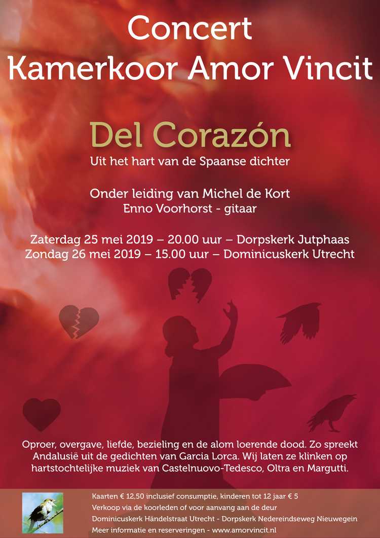 Flyer concert Amor Vincit, mei 2019