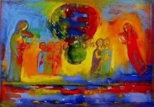 Kleurrijk abstract schilderij