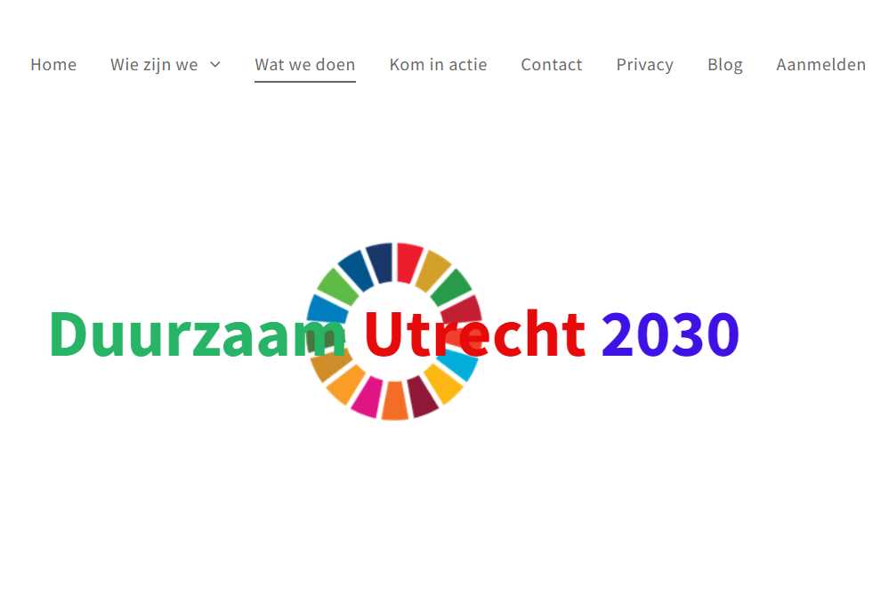 Wesbite Duurzaam Utrecht 2030