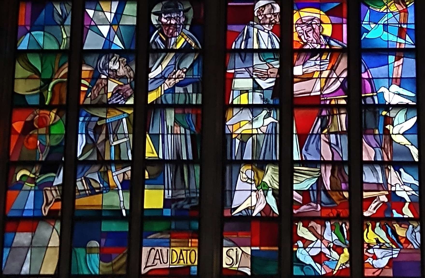 Laudato Si'-raam, St. Bavokerk, Gent (detail)