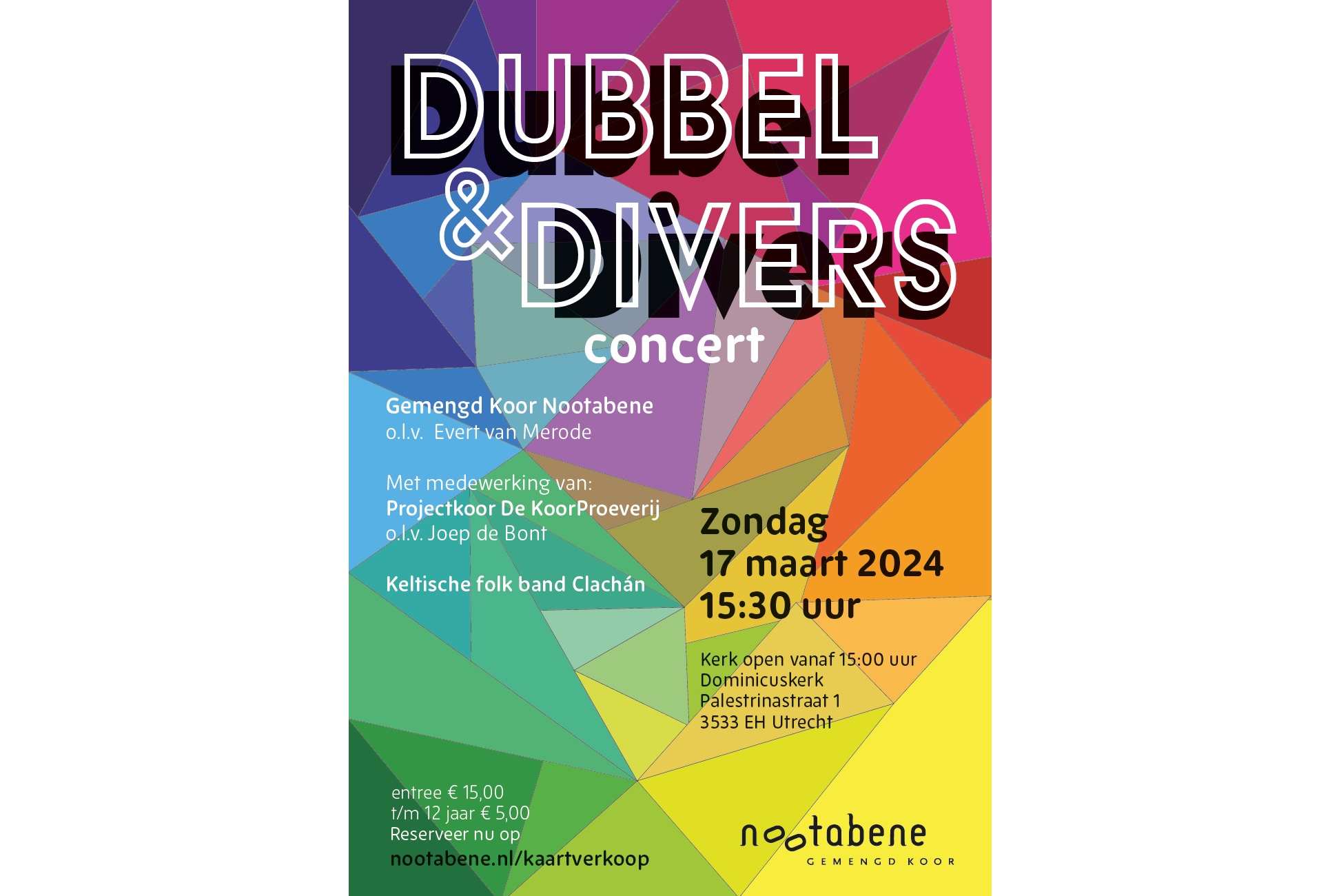 Poster concert Dubbel & Divers