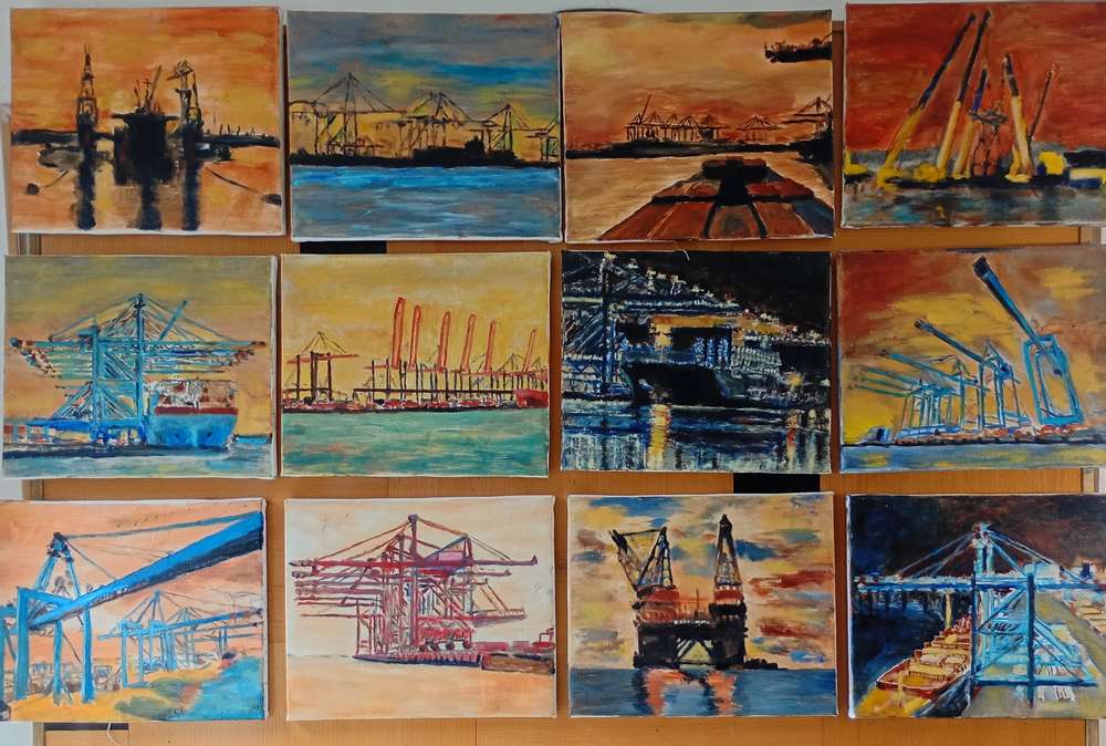 Voorbeeld schilderij: Tweede Maasvlakte